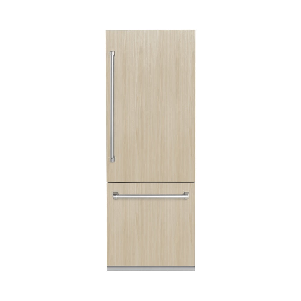 ZLINE 30-inch refrigerator, panel ready with bright white interior RBIV-30, front view