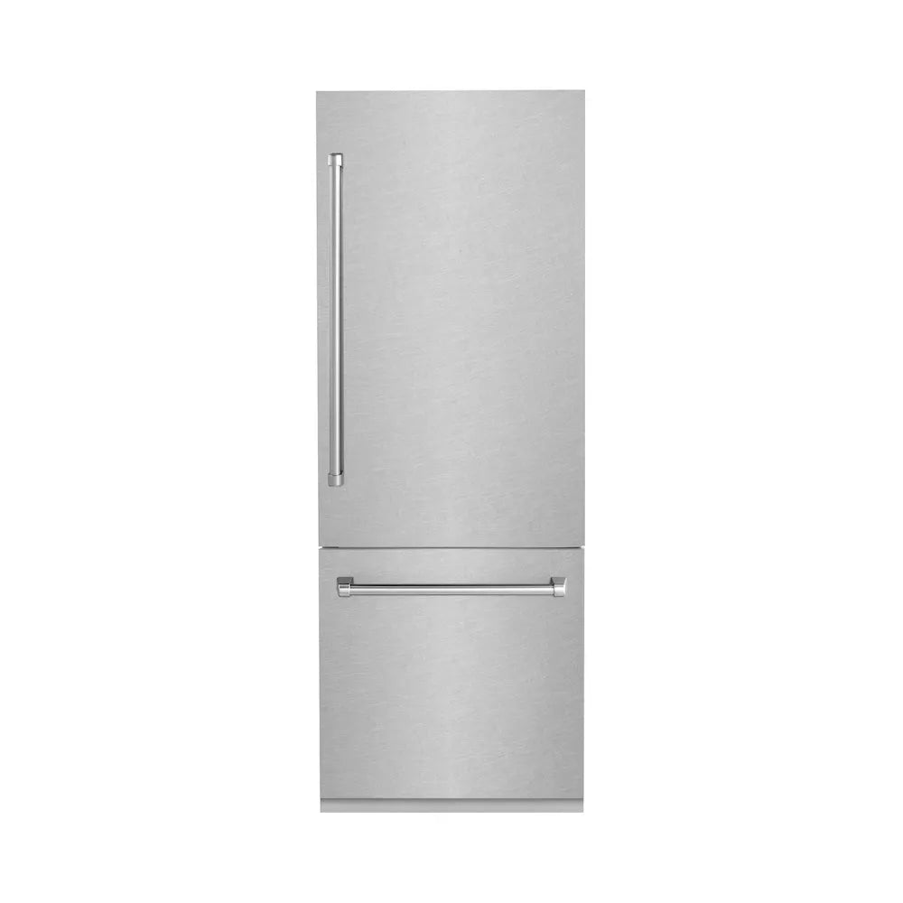 ZLINE 30-inch refrigerator in satin stainless steel with bright white interior RBIV-SN-30