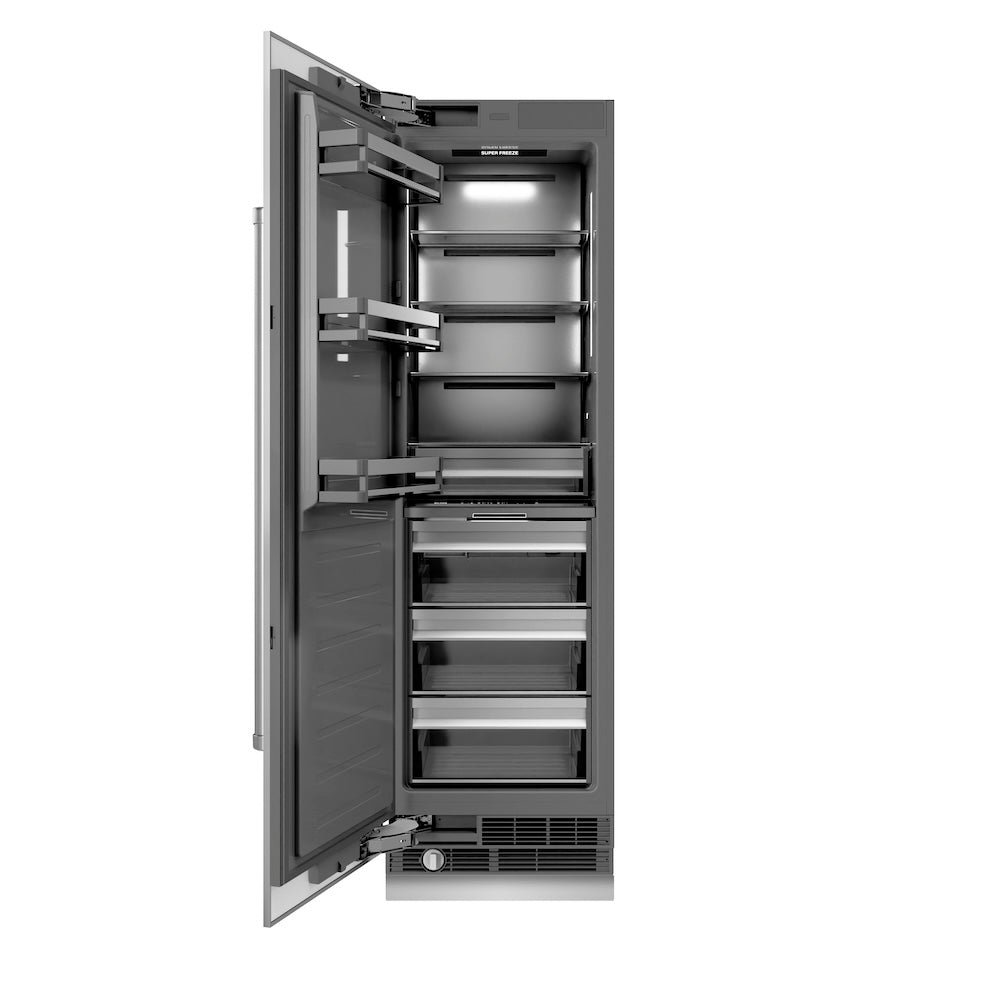 ZLINE 24-inch freezer in stainless steel with graphite gray interior RCFV-304-24
