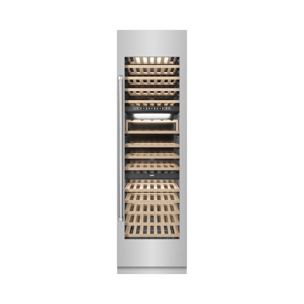 ZLINE 24-inch wine cooler in stainless steel with graphite gray interior RCWV-304-24