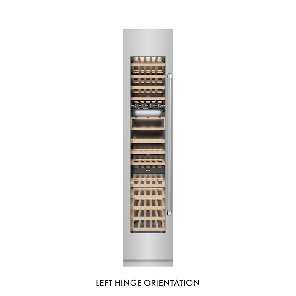 ZLINE 18-inch wine cooler in stainless steel with graphite gray interior RCWVL-304-18