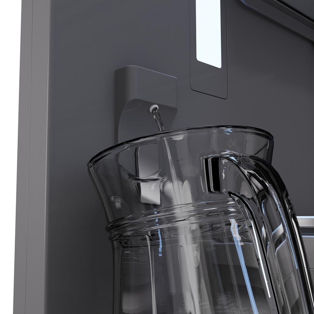 ZLINE Autograph Edition 72-inch refrigerator in stainless steel with graphite gray interior and polished gold accents GRBITZ-304-72G, view 5