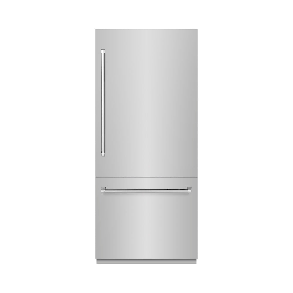 ZLINE 36-inch refrigerator in stainless steel with bright white interior RBIT-304-36