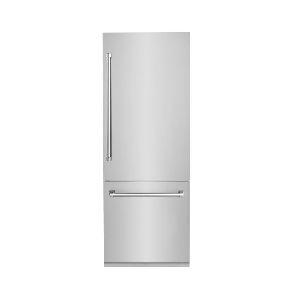 ZLINE 30-inch refrigerator in stainless steel with bright white interior RBIV-304-30, front view