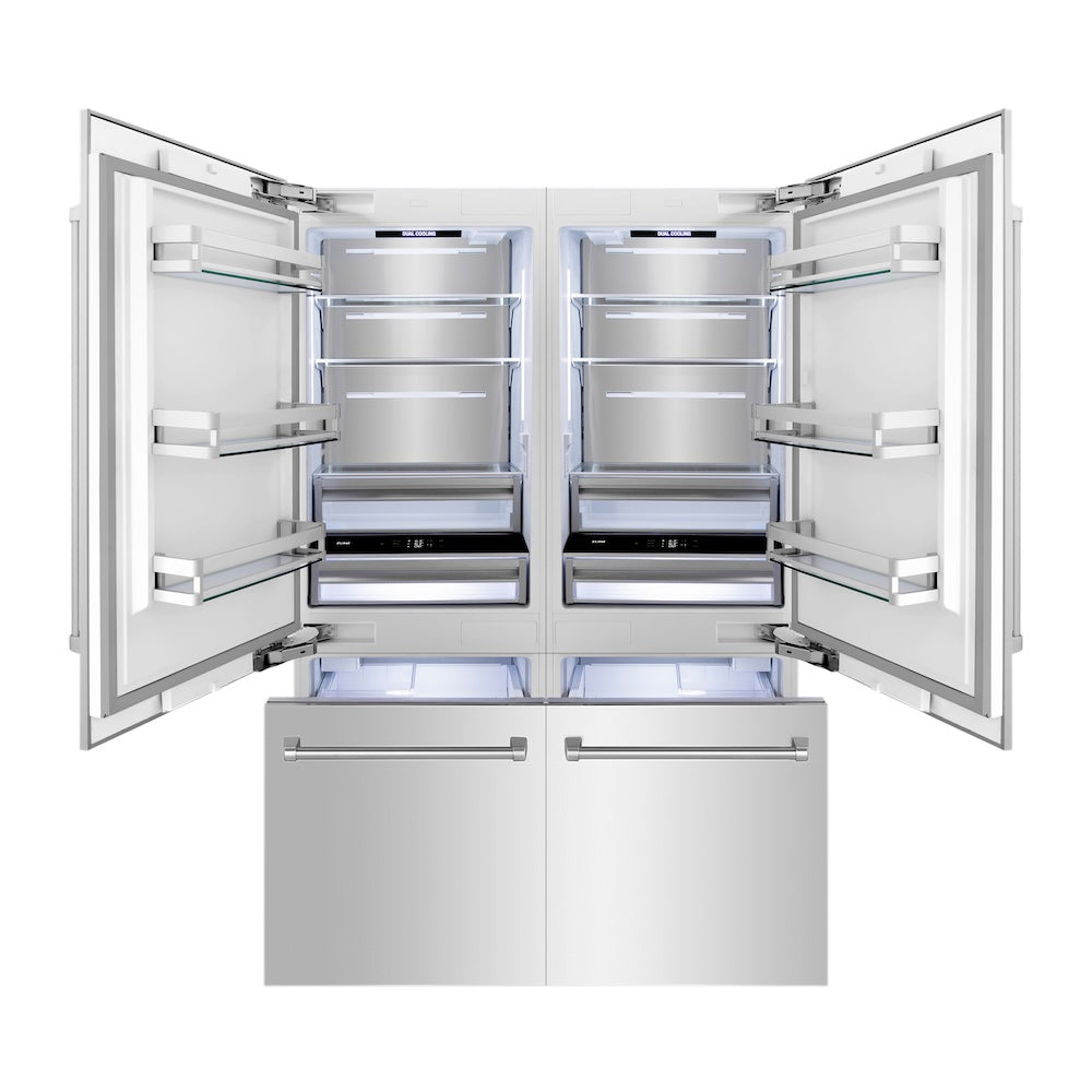 ZLINE 60-inch refrigerator in stainless steel RBIV-304-60, front view