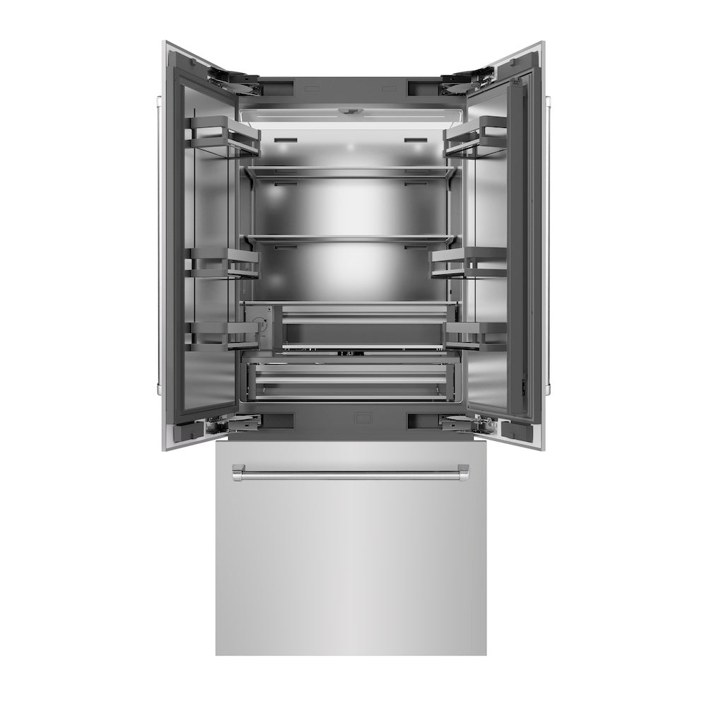 ZLINE 36-inch refrigerator in stainless steel with stainless steel interior SRBIV-304-36