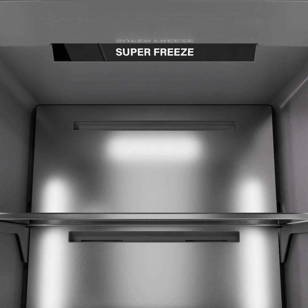 ZLINE 18-inch freezer in white matte with graphite gray interior RCFVL-WM-18, detail