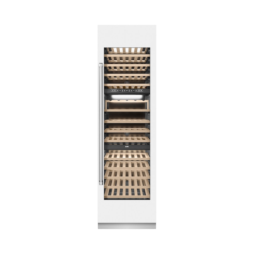 ZLINE 24-inch wine cooler in white matte with graphite gray interior RCWV-WM-24