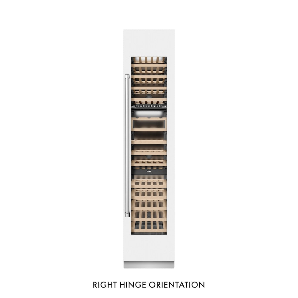 ZLINE 18-inch wine cooler in white matte with graphite gray interior RCWVR-WM-18