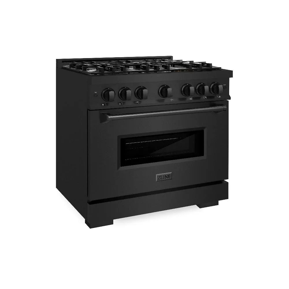 ZLINE Classic 36-inch range in black stainless steel CGRB-36