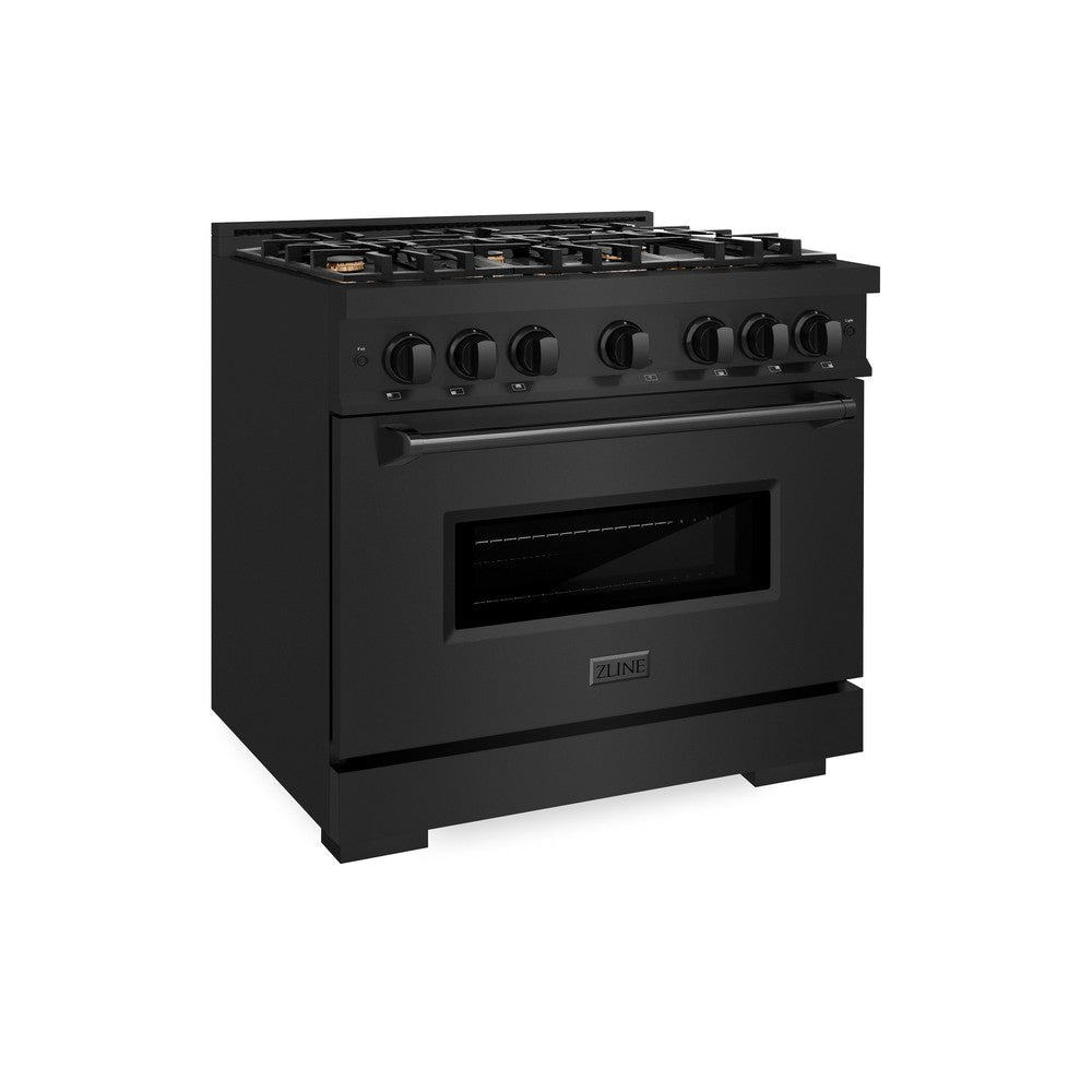 ZLINE Classic 36-inch range in black stainless steel CGRB-BR-36
