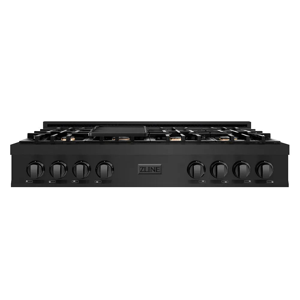 ZLINE Classic 48-inch rangetop in black stainless steel RTB-BR-48