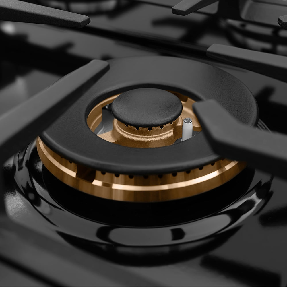 ZLINE Classic 48-inch rangetop in black stainless steel RTB2-48, from above
