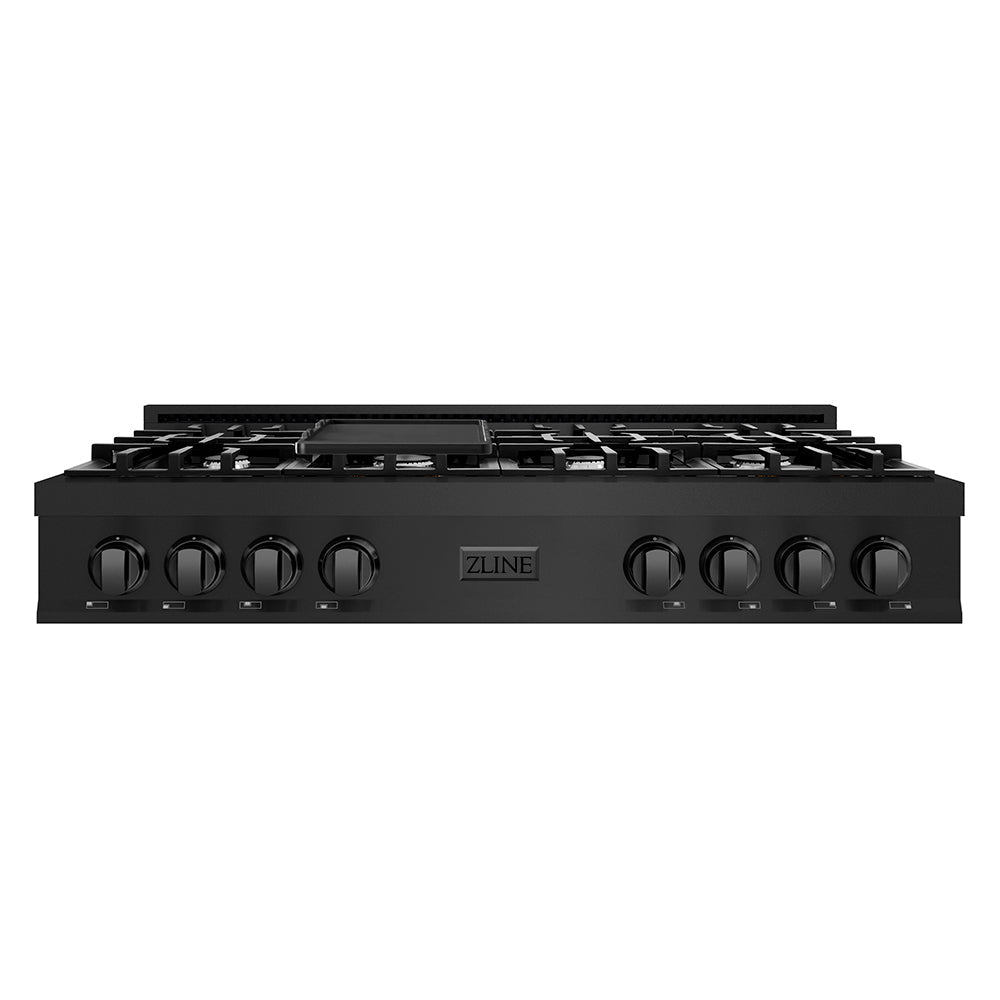 ZLINE Classic 48-inch rangetop in black stainless steel RTB2-48