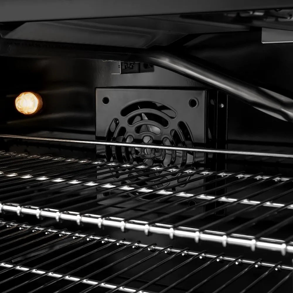 ZLINE Classic 48-inch range in black stainless steel CGRB-48, detail
