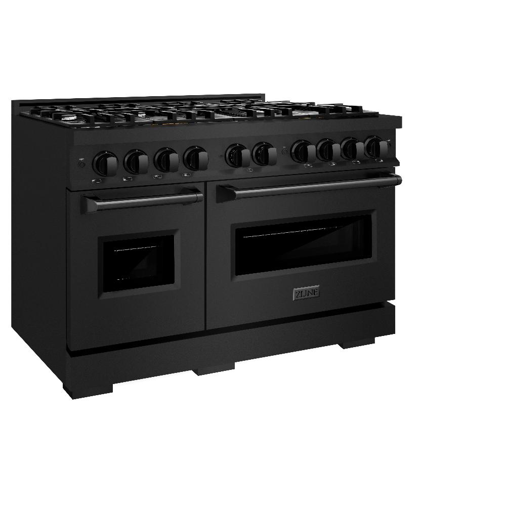ZLINE Classic 48-inch range in black stainless steel CGRB-48, view 5