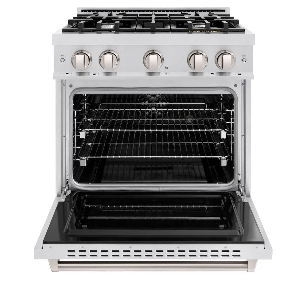 ZLINE Classic 30-inch range in satin stainless steel CDRS-30, front view