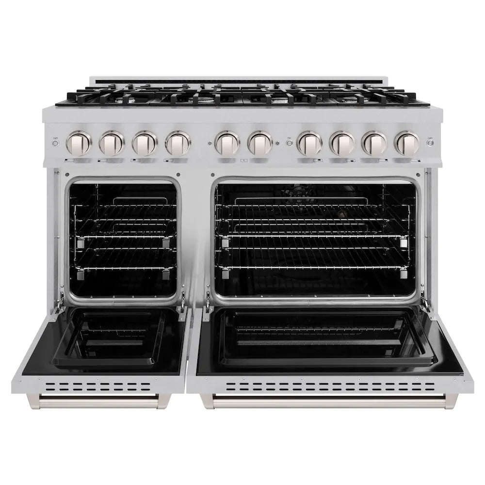 ZLINE Classic 48-inch range in satin stainless steel CDRS-48, front view