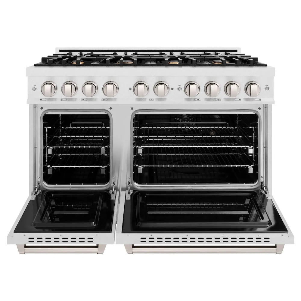 ZLINE Classic 48-inch range in satin stainless steel CDRS-BR-48, front view