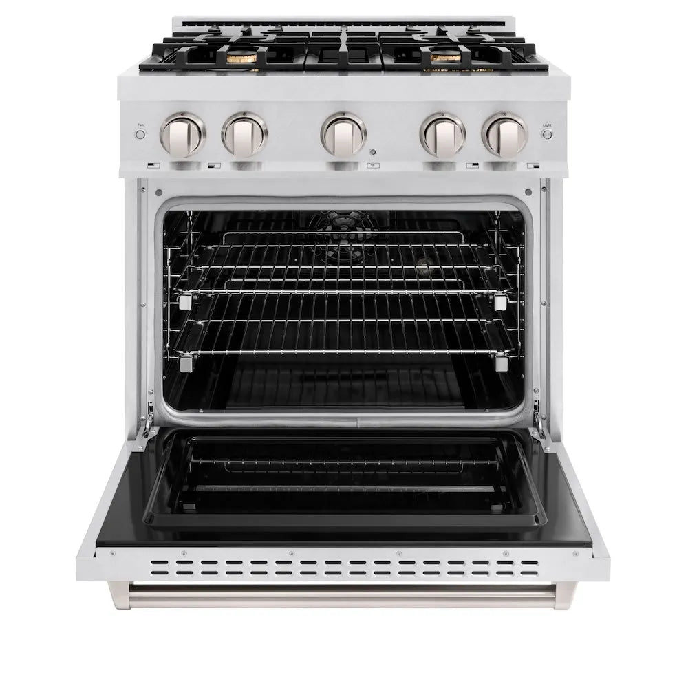 ZLINE Classic 30-inch range in satin stainless steel CDRS-BR-30, front view