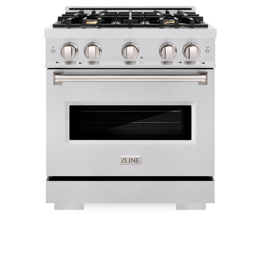 ZLINE Classic 30-inch range in satin stainless steel CDRS-BR-30, front view