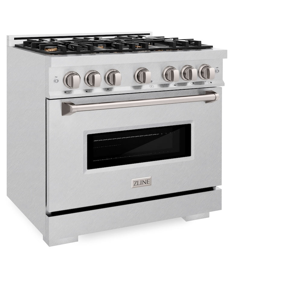 ZLINE Classic 36-inch range in satin stainless steel CDRS-BR-36, view 5