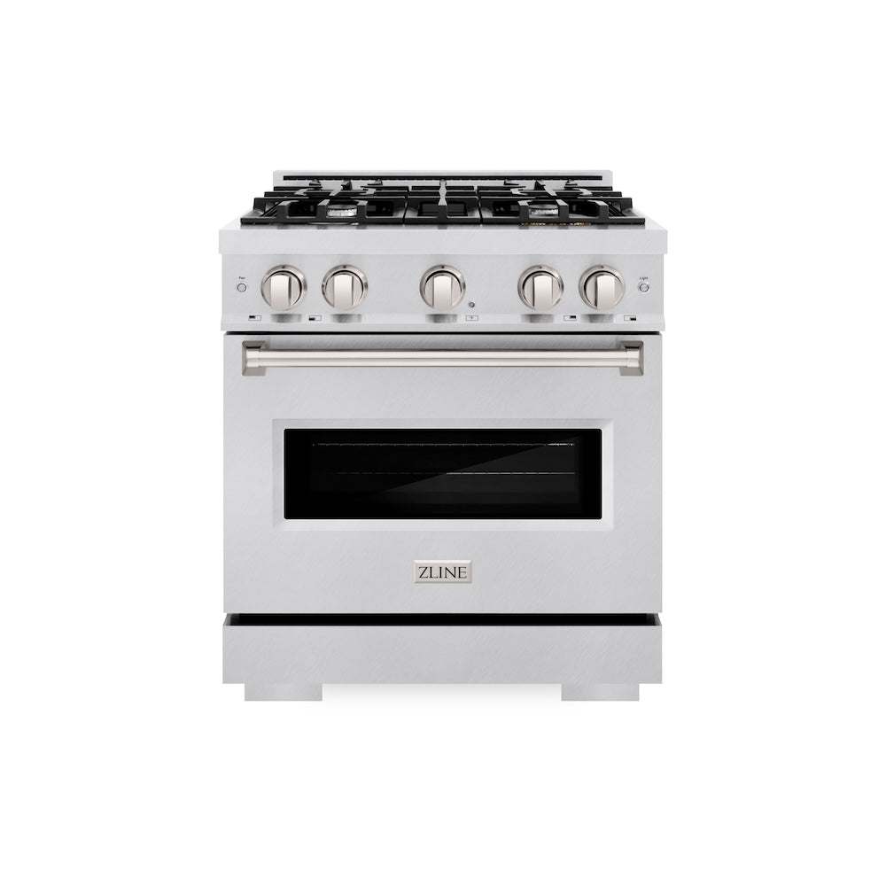 ZLINE Classic 30-inch range in satin stainless steel CDRS-30, front view