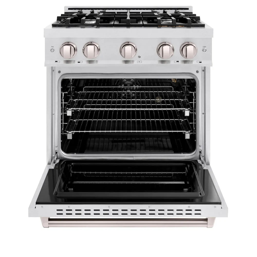 ZLINE Classic 30-inch range in satin stainless steel CGRS-30, front view