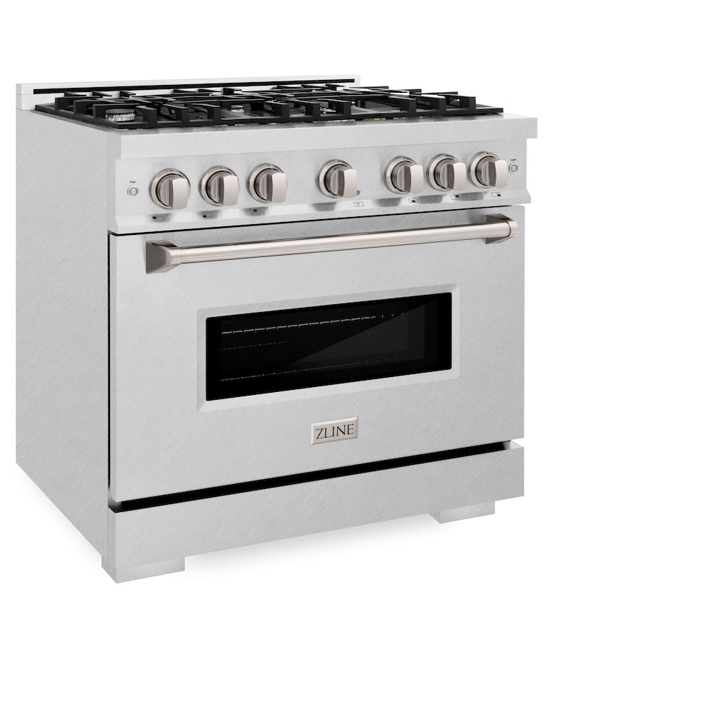 ZLINE Classic 36-inch range in satin stainless steel CGRS-36, view 5