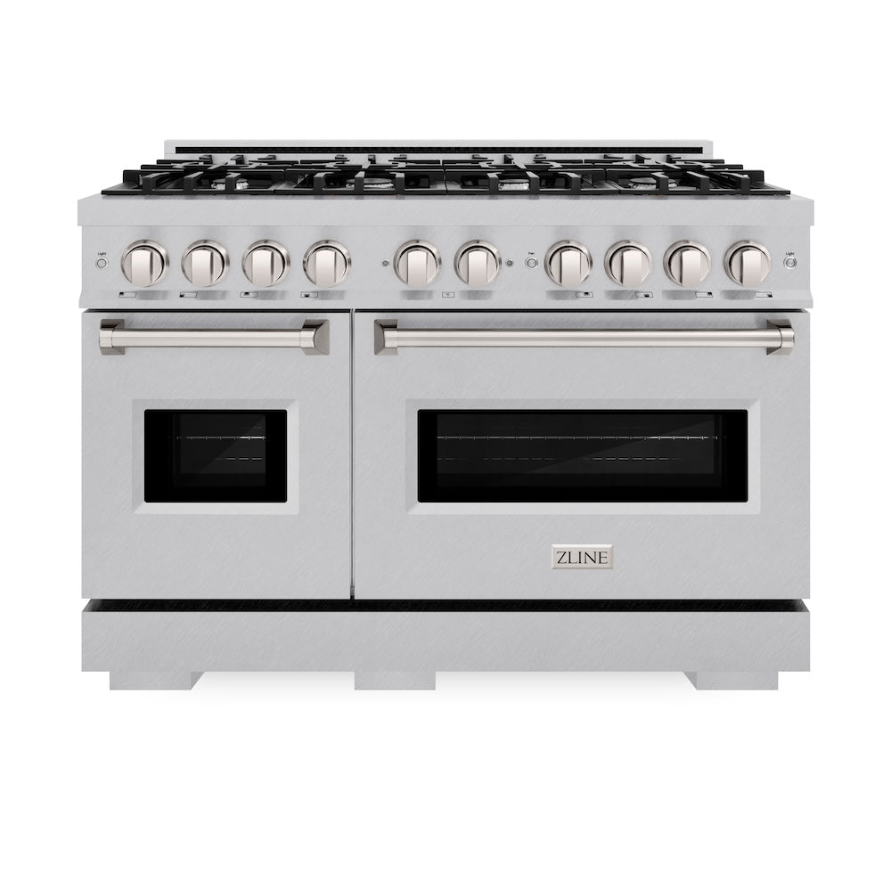 ZLINE Classic 48-inch range in satin stainless steel CGRS-48, front view