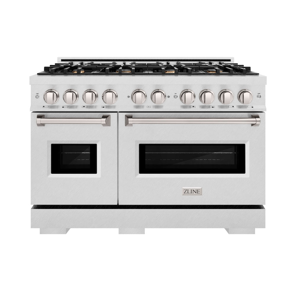 ZLINE Classic 48-inch range in satin stainless steel CGRS-BR-48, front view