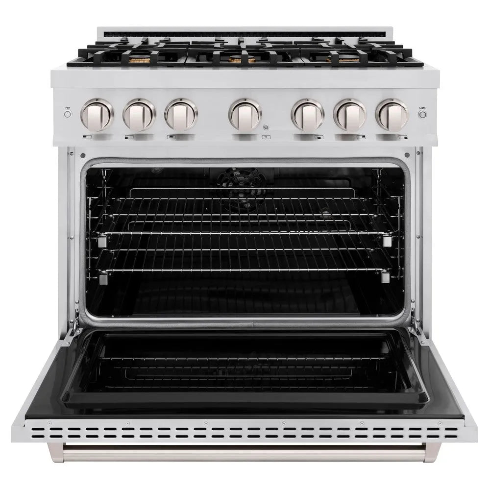 ZLINE Classic 36-inch range in stainless steel CDR-BR-36, front view
