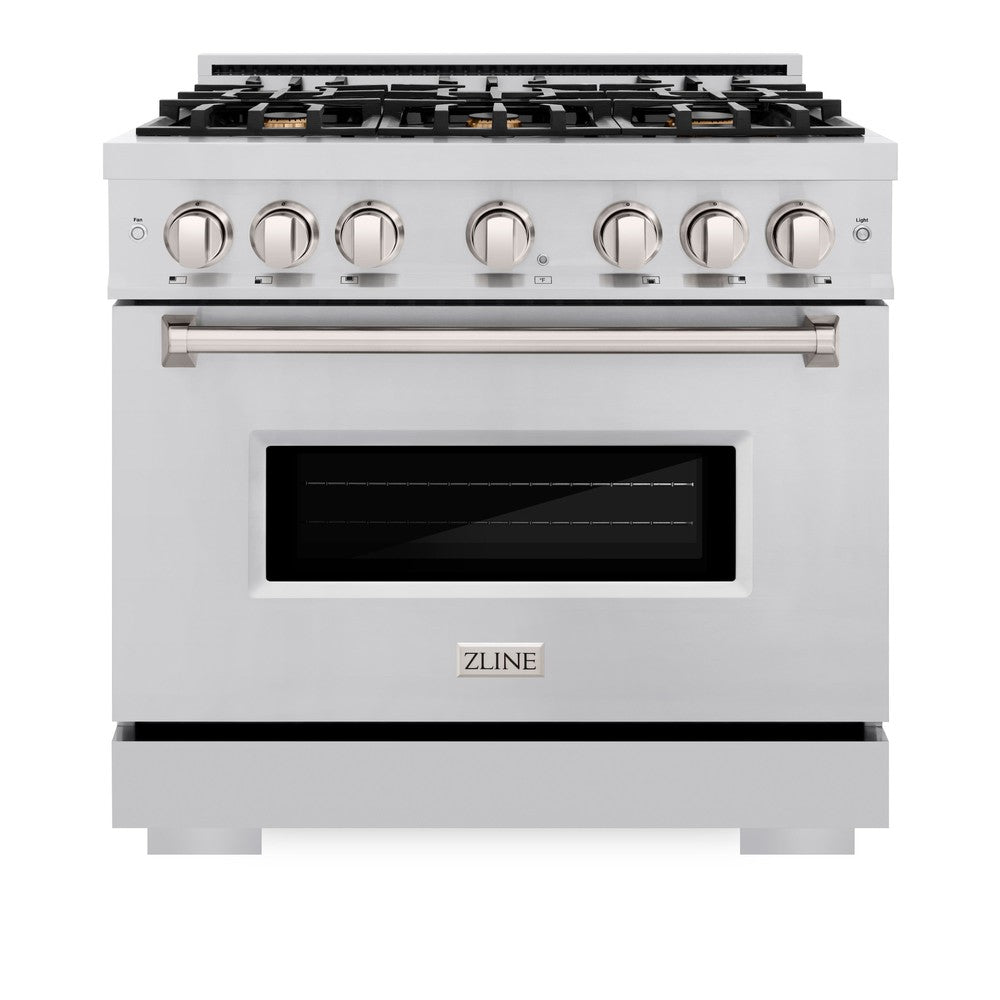 ZLINE Classic 36-inch range in stainless steel CDR-BR-36, front view