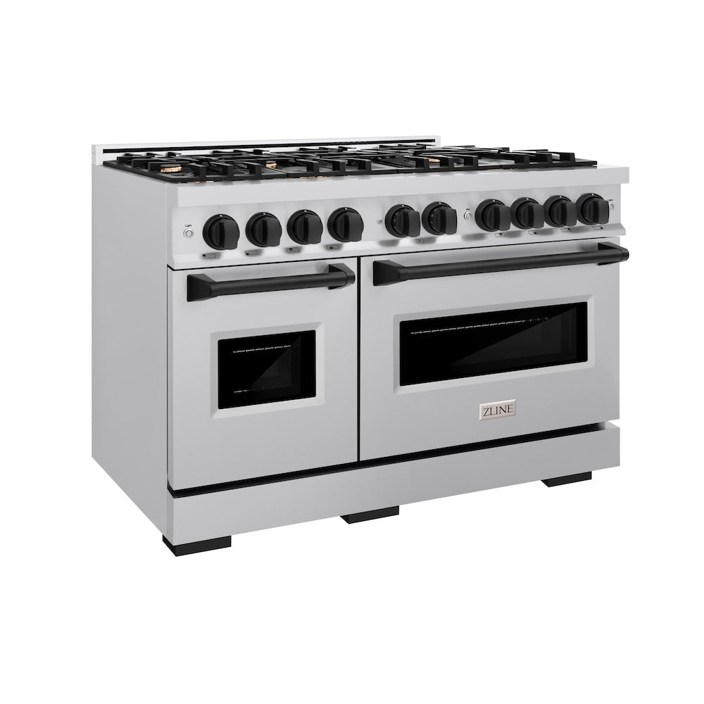 ZLINE Autograph Edition Classic 48-inch range in stainless steel and matte black accents CDRZ-48-MB