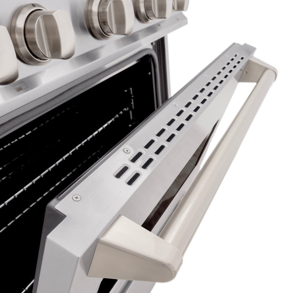 ZLINE Classic 30-inch range in stainless steel CGR-BR-30, detail