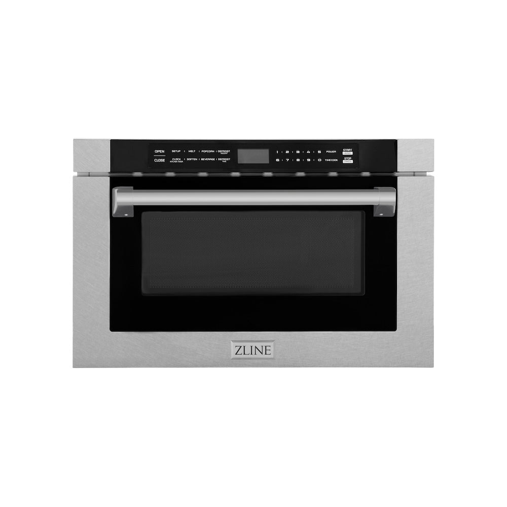ZLINE 24-inch microwave in satin stainless steel MWD-1-SS-H, front view