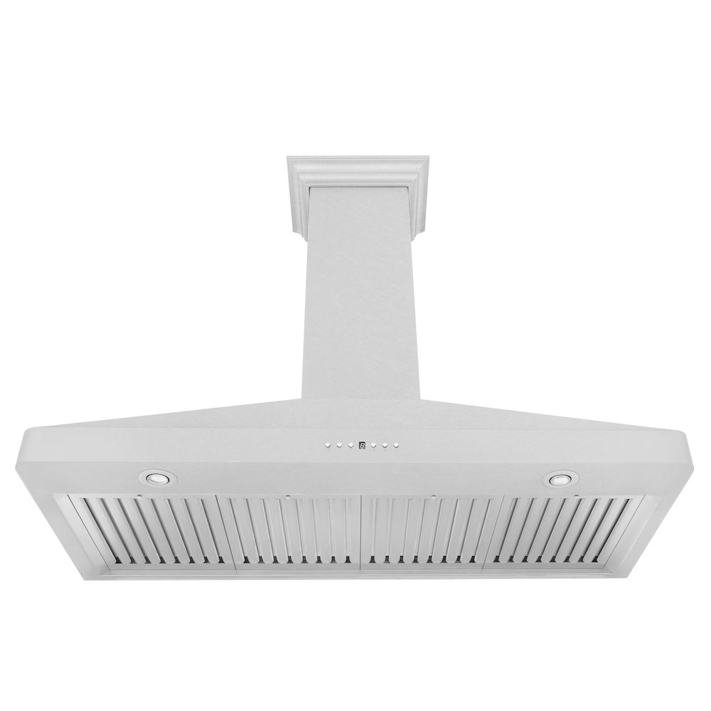 ZLINE 48-inch range hood in satin stainless steel 8KF2S-48, front view