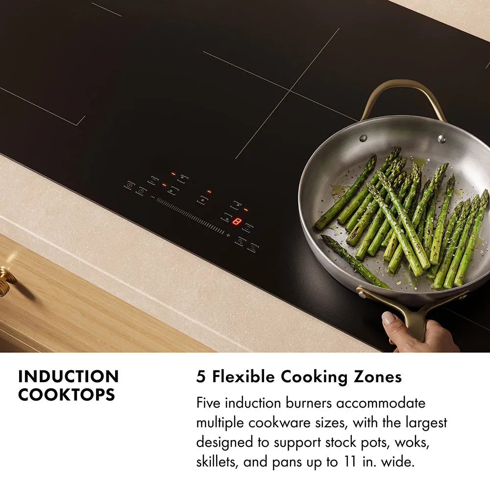 ZLINE 36-inch cooktop in stainless steel FCIND-36, from above