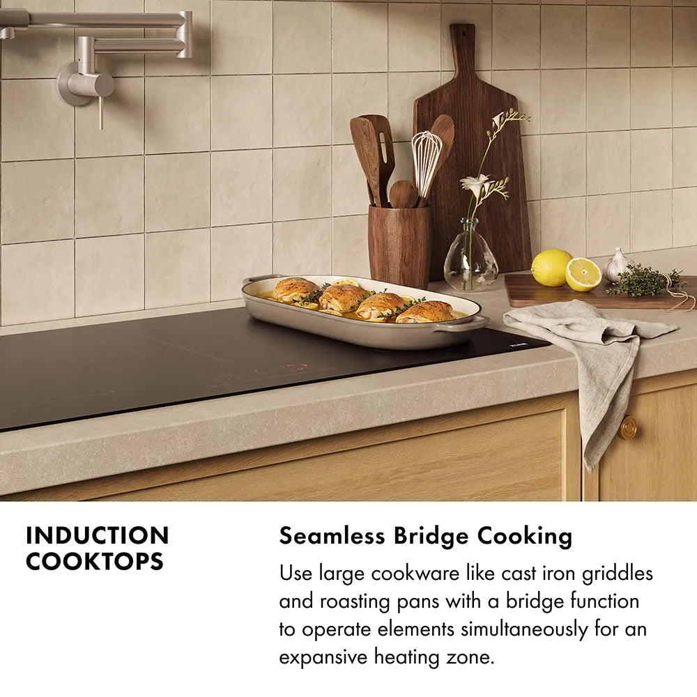 ZLINE 36-inch cooktop in stainless steel FCIND-36, from above