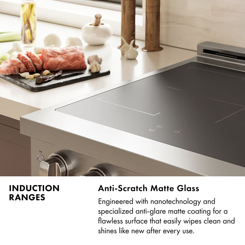 ZLINE Paramount 24-inch range in stainless steel with black matte door SINR-BLM-24, view 5