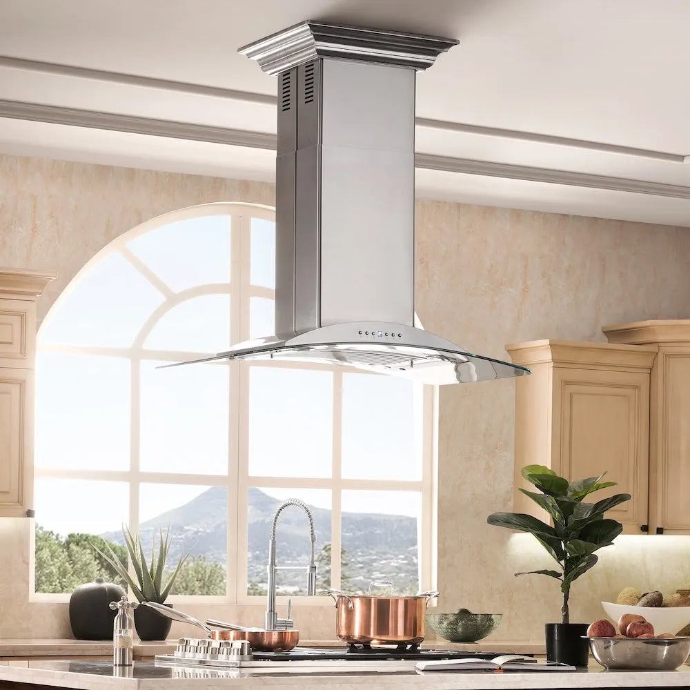 ZLINE Convertible Vent 36-inch range hood in stainless steel GL9I-36, front view