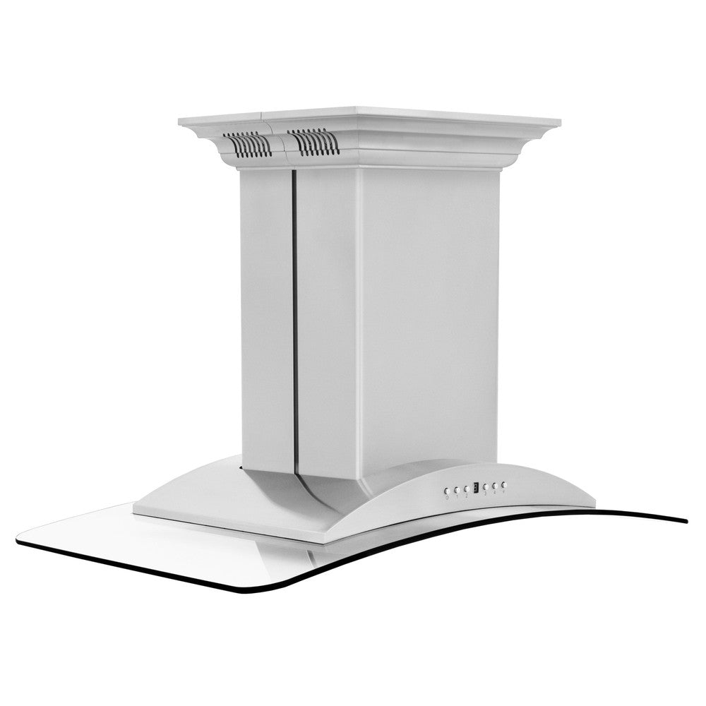 ZLINE CrownSound 36-inch range hood in stainless steel GL9ICRN-BT-36, side view