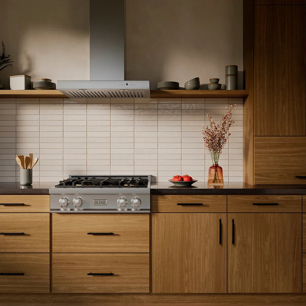 ZLINE Classic 30-inch rangetop in stainless steel PCRT30, front view