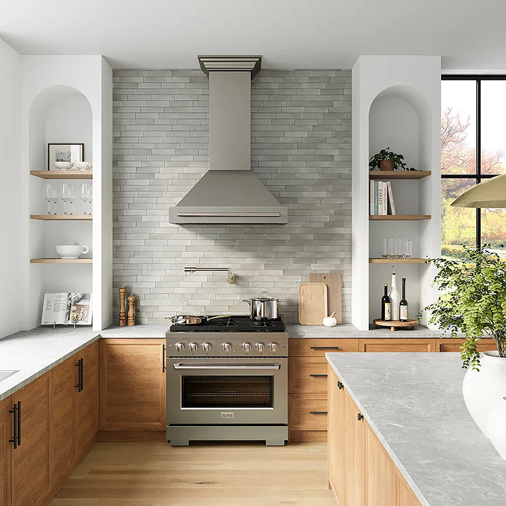 ZLINE Paramount 36-inch range in stainless steel PSGR36, front view