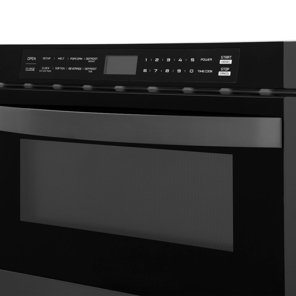 ZLINE 24-inch microwave in black stainless steel MWD-1-BS, detail