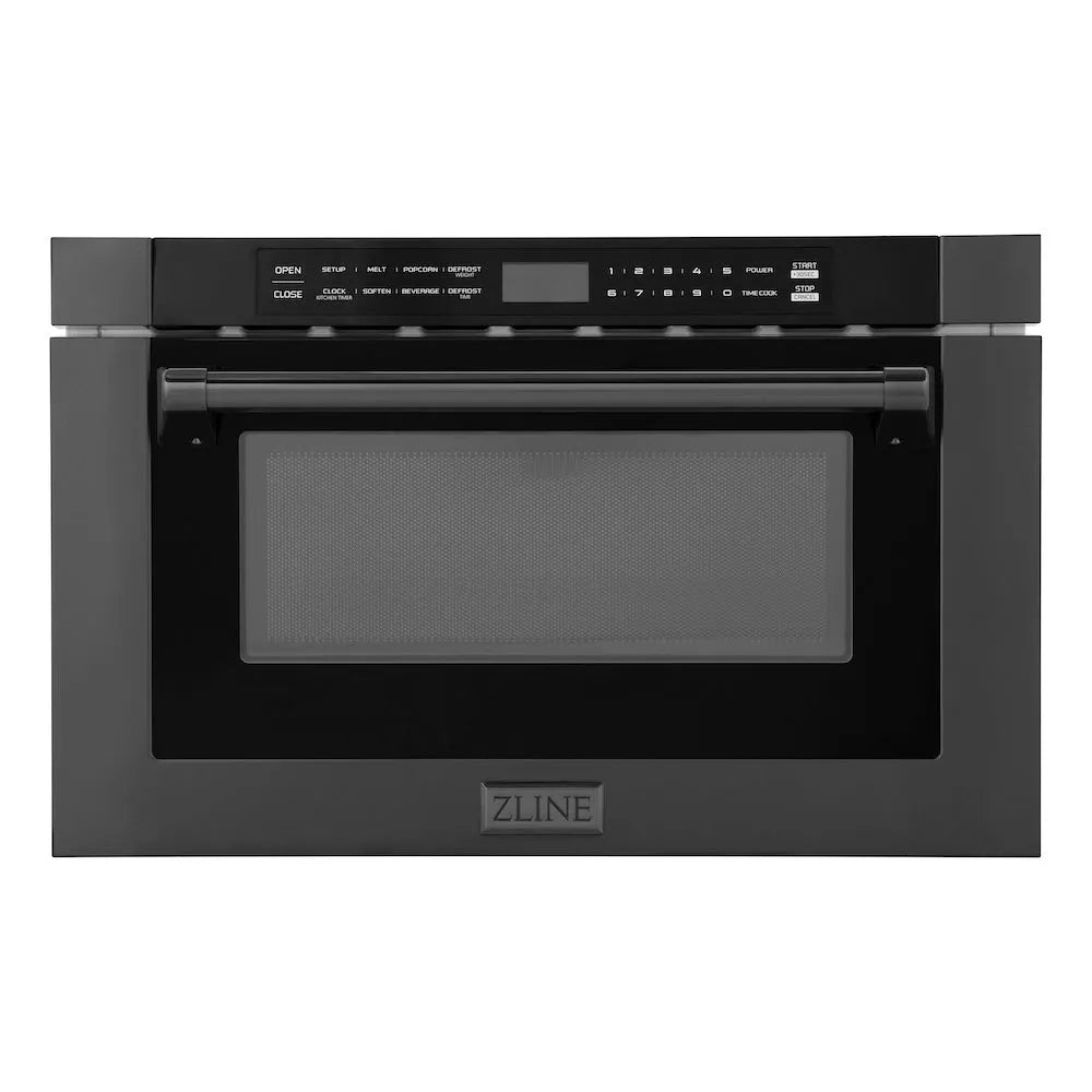 ZLINE 24-inch microwave in black stainless steel MWD-1-BS-H