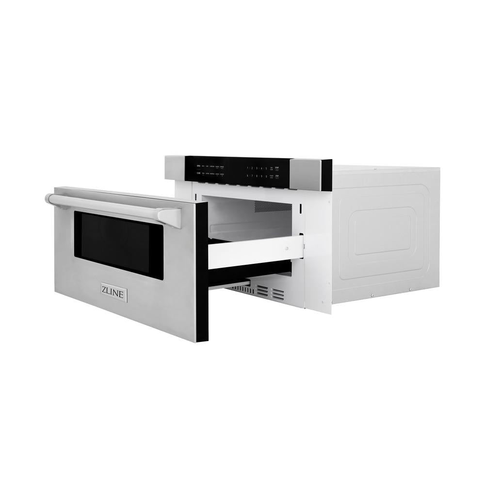 ZLINE 30-inch microwave in stainless steel MWD-30, door open