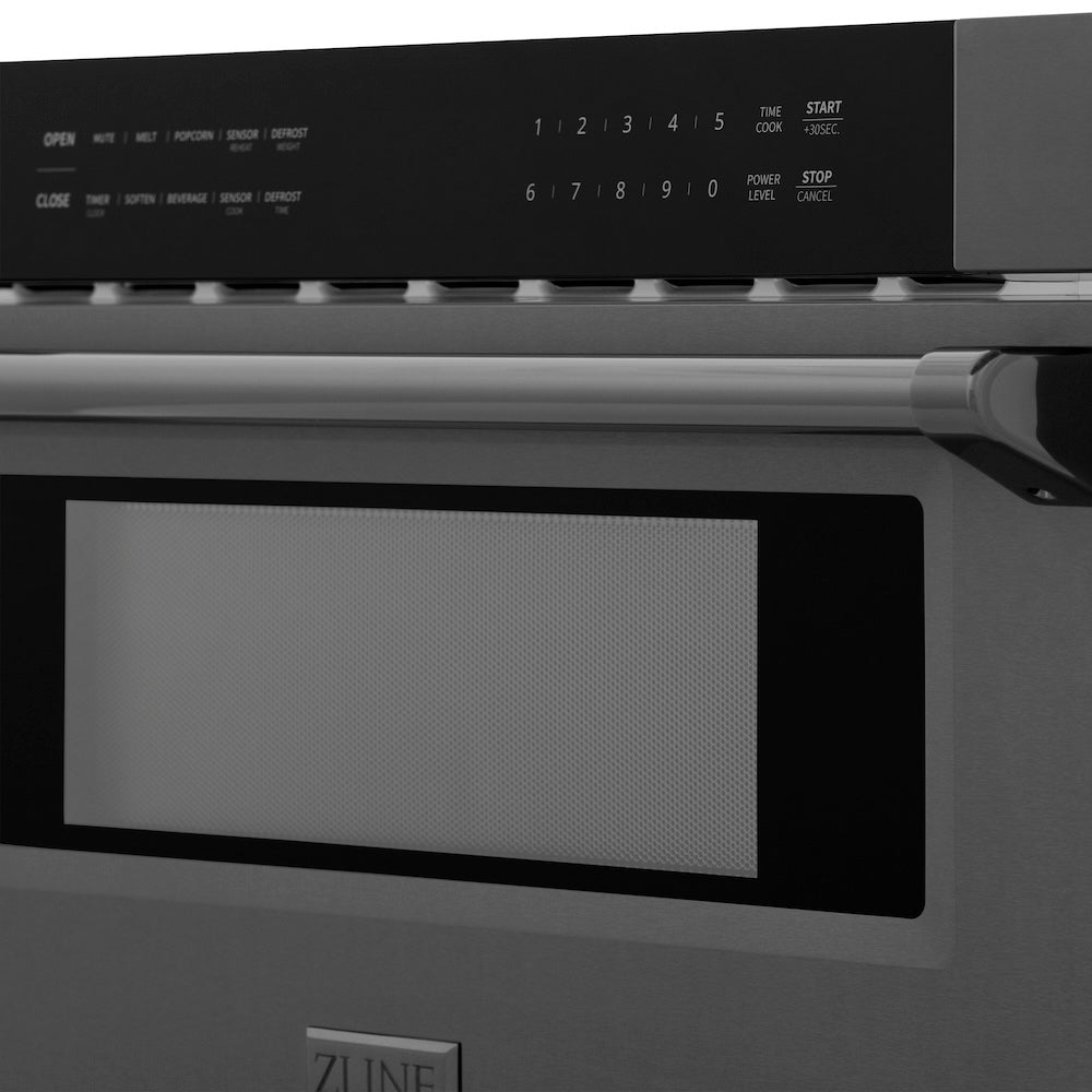 ZLINE 30-inch microwave in black stainless steel MWD-30-BS, detail