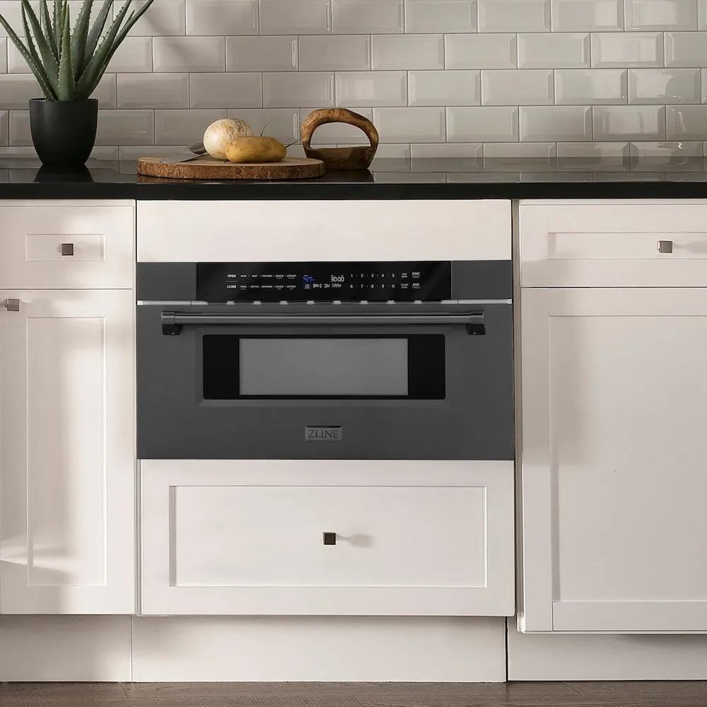ZLINE 30-inch microwave in black stainless steel MWD-30-BS, view 2