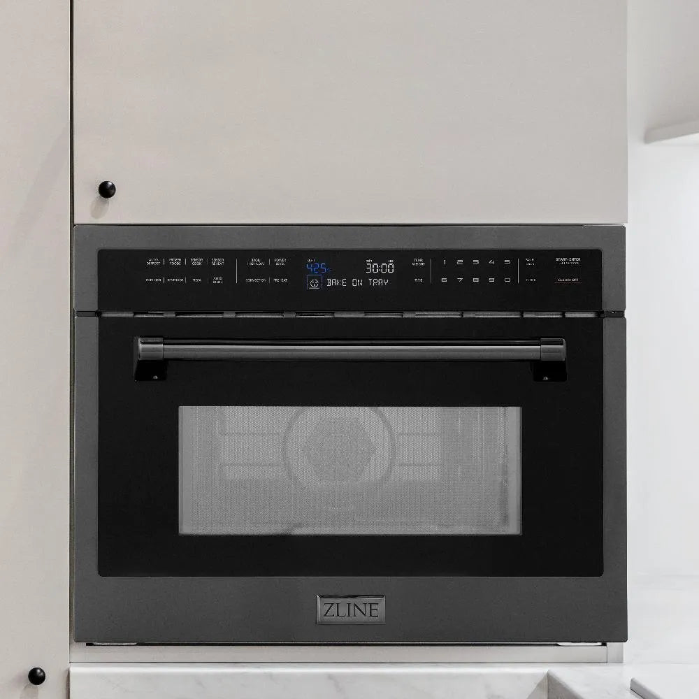 ZLINE 24-inch microwave in black stainless steel MWO-24-BS, view 2